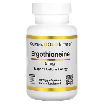 California Gold Nutrition, Ergothioneine, 5 mg, 90 Vegetarian Capsules
