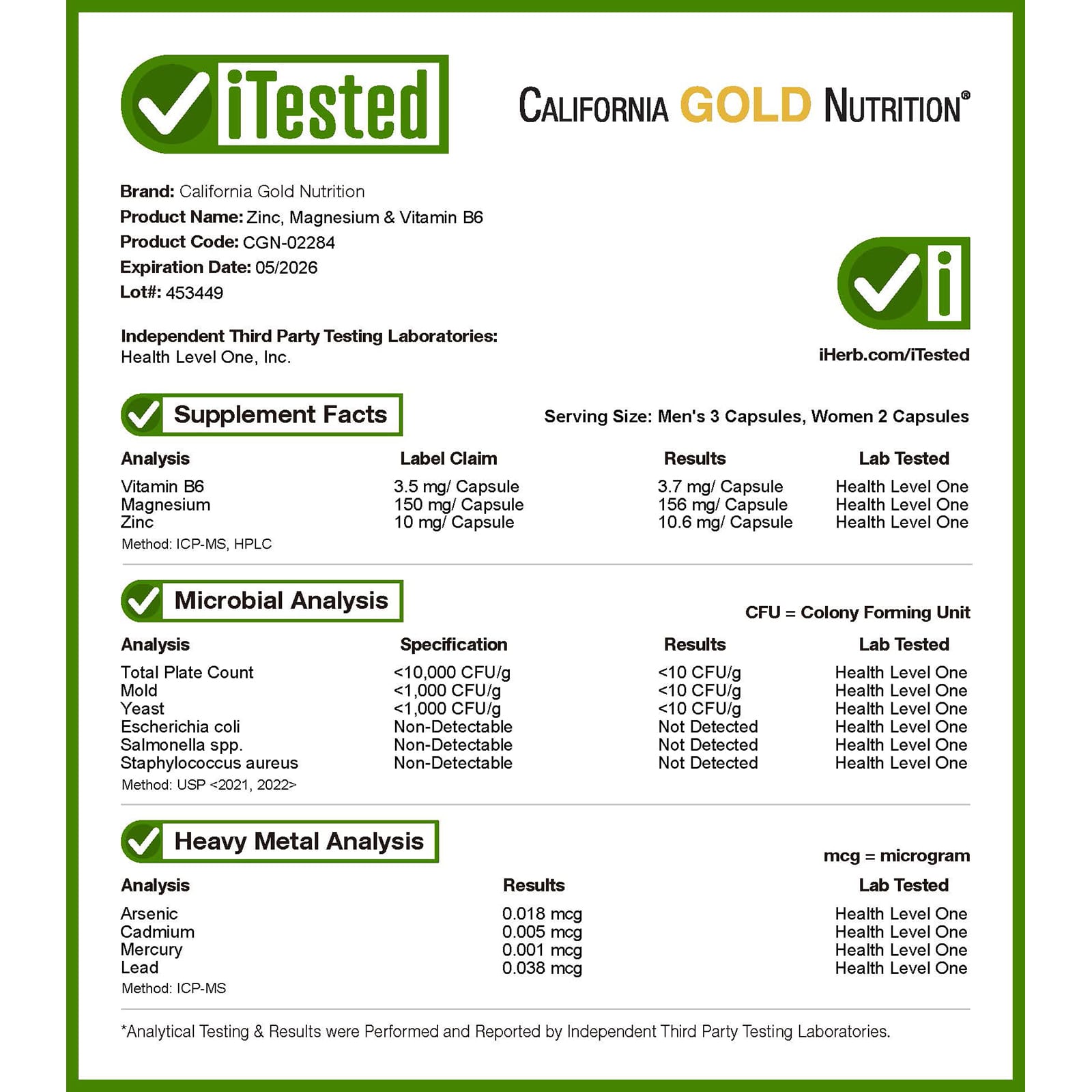 California Gold Nutrition, 運動系列，鋅、鎂和維他命 B6，90 粒素食膠囊