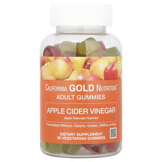 California Gold Nutrition, Apple Cider Vinegar Gummies, Fruchtgummis mit Apfelessig, natürlicher Apfel, 90 vegetarische Fruchtgummis