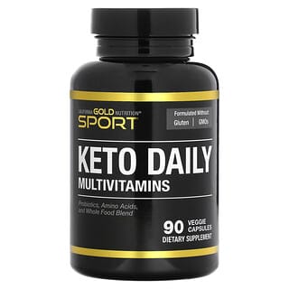 California Gold Nutrition, Keto Daily Multi-Vitamins with Green Tea, ketogene Multivitamine für jeden Tag mit grünem Tee, 90 pflanzliche Kapseln