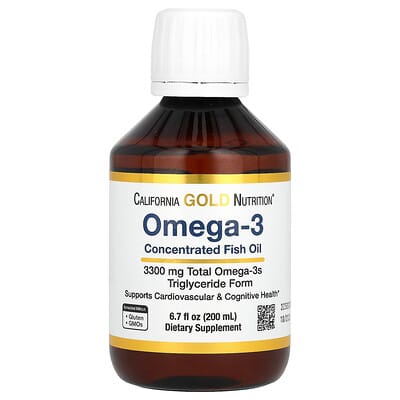California Gold Nutrition, Norwegian Extra Strength Omega-3 Fish Oil, Natural Lemon Flavor, 6.7 fl oz (200 ml)