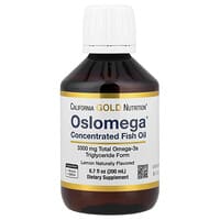 كاليفورنيا غولد نيوتريشن, زيت السمك النرويجي الغني بأوميجا 3 بالقوة المضاعفة Oslomega®‎، نكهة الليمون الطبيعي، 6.7 أونصات سائلة (200 مل)