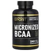 Sport, микронизированные BCAA, аминокислоты с разветвленной цепью, 500 мг, 240 растительных капсул (250 мг на капсулу)