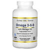 Omega 3-6-9 Fish Oil with Borretschöl, norwegisches Triglycerid, natürliche Zitrone, 180 Weichkapseln