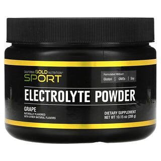 California Gold Nutrition, Sport, Electrolyte Powder, Elektrolytpulver, natürliche Traube, 288 g (10,15 oz.)