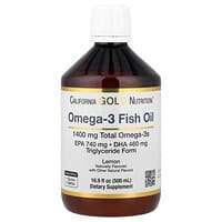 California Gold Nutrition, Minyak Ikan Omega-3 Norway, Lemon Asli, 500 ml