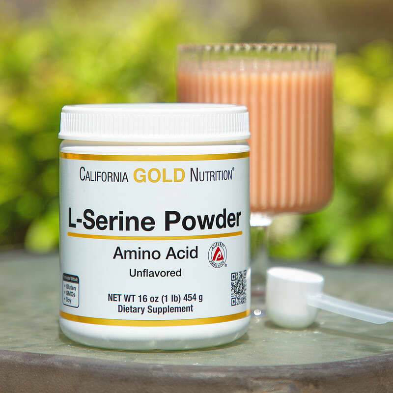 L-Serine Powder, AjiPure Amino Acid, Unflavored Powder, 1 lb (454 g)