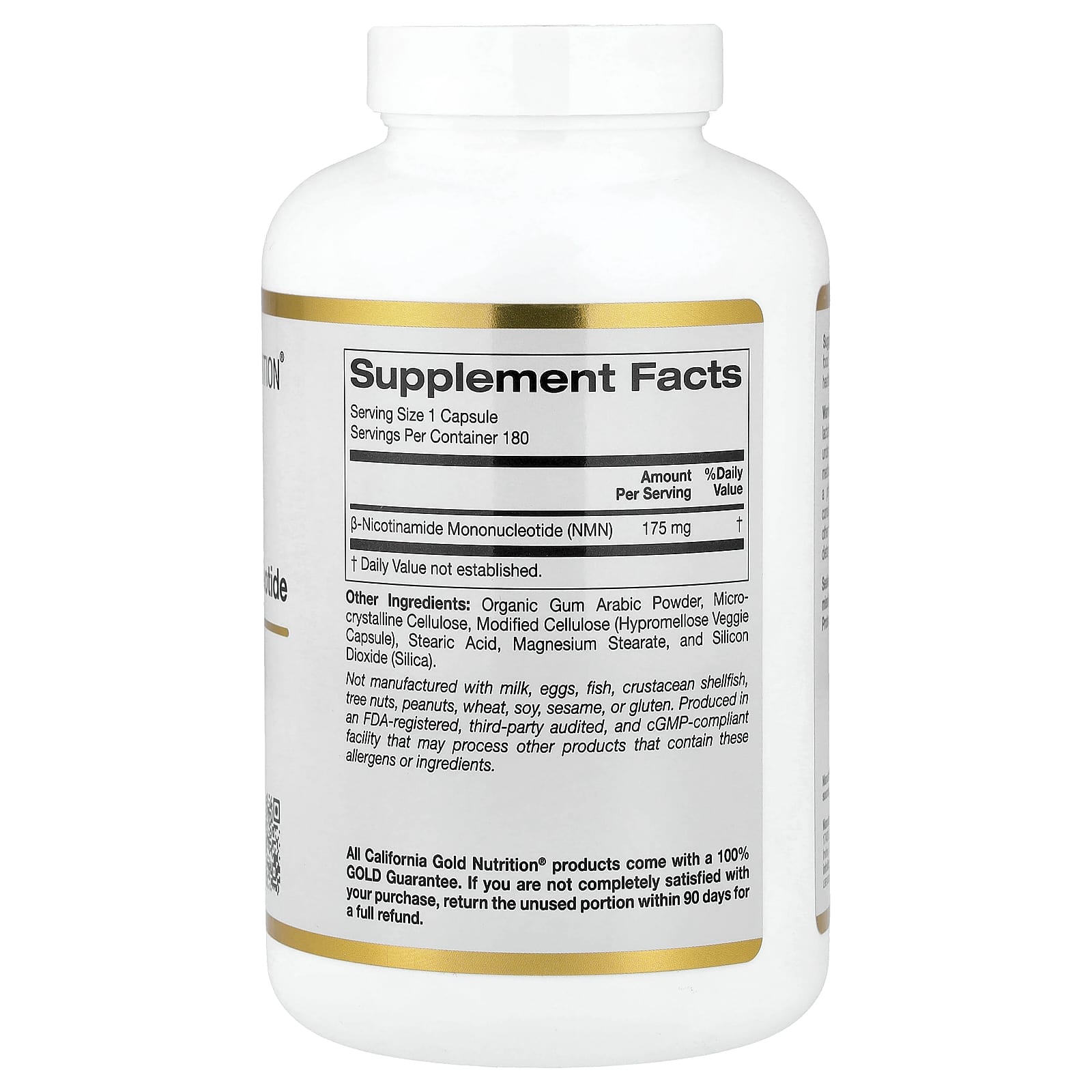 California Gold Nutrition, NMN，175 毫克，180 粒素食膠囊