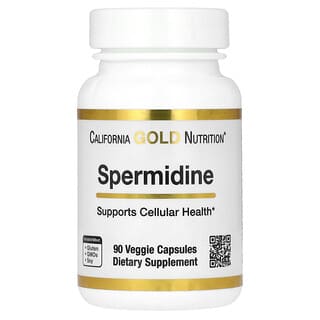 California Gold Nutrition, Spermidine, Rice Germ Extract, Spermidin, Reiskeimextrakt, 1 mg, 90 pflanzliche Kapseln