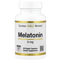 California Gold Nutrition, Mélatonine, 3 mg, 90 capsules végétales