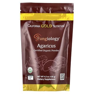 California Gold Nutrition, Fungiology®, порошок из сертифицированного органического агарика, 120 г (4,2 унции)