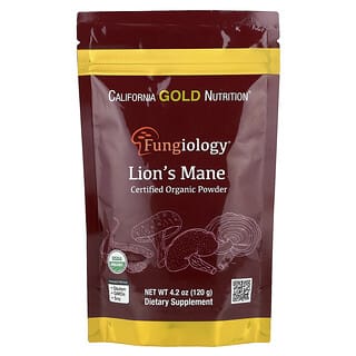 California Gold Nutrition, Fungiology®, порошок из сертифицированного органического ежовика гребенчатого, 120 г (4,2 унции)