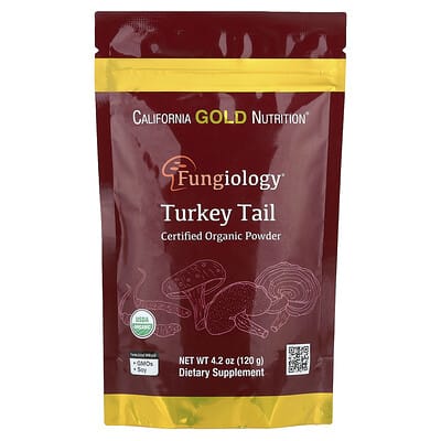 California Gold Nutrition, Fungiology&reg;, Certified Organic Turkey Tail Powder, 4.2 oz (120 g)