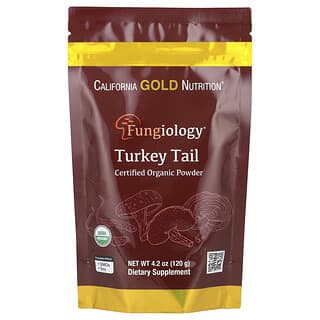 California Gold Nutrition, Fungiology®, Poudre de polypore versicolore certifiée biologique, 120 g