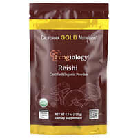 California Gold Nutrition, Fungiology®, certyfikowane ekologiczne grzyby reishi w proszku, 120 g