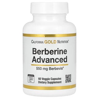 California Gold Nutrition, Berberine Advanced, Fitosoma de Berbevis, 550 mg, 60 cápsulas vegetales