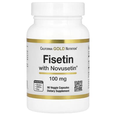 California Gold Nutrition, Fisetin with Novusetin, 100 mg, 90 Vegetarian Capsules