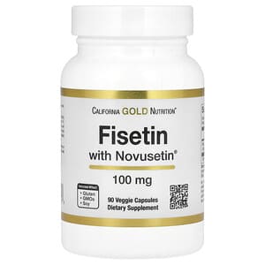 California Gold Nutrition, Fisetin com Novusetin, 100 mg, 90 Cápsulas Vegetais