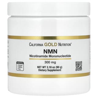 California Gold Nutrition, NMN（ニコチンアミドモノヌクレオチド）パウダー、300mg、90g（3.2オンス）