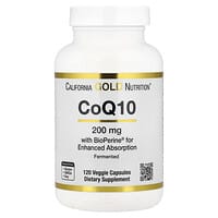 California Gold Nutrition, CoQ10 with Bioperine® and Black Pepper Extract, Enhanced Biovailability, 200 mg, 120 Veggie Capsules