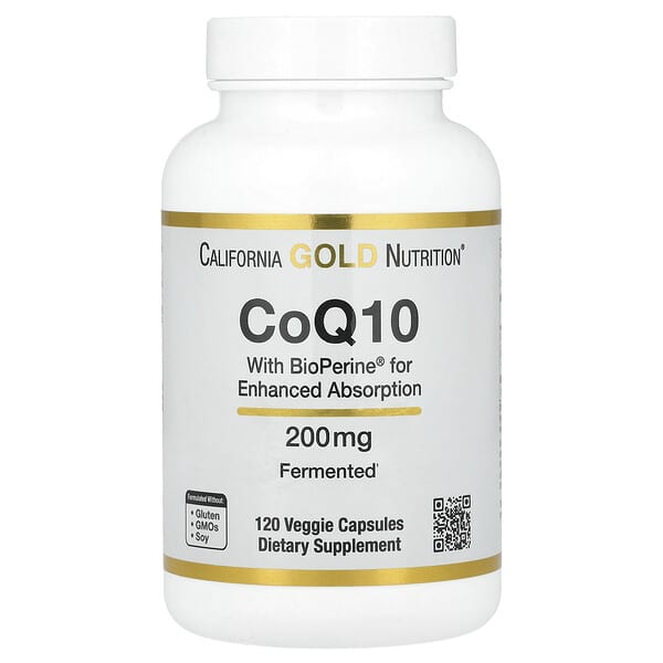 CoQ10, Bioperine® 흑후추추출물 함유, 생체이용률 향상, 200mg