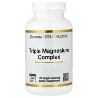 California Gold Nutrition, 트리플 마그네슘 복합체, 말레이트, 시트레이트, 비스글리시네이트 킬레이트, 베지 캡슐 120정(캡슐당 105mg)