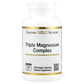 California Gold Nutrition, Triple Magnesium Complex, Dreifach-Magnesium-Komplex, 120 pflanzliche Kapseln