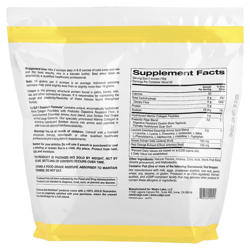glp 1 collagen peptides GLP-1 Support Formula with Collagen Peptides, Prebiotic Fiber & Essential  Amino Acids, Watermelon Yuzu, 2.2