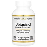 California Gold Nutrition, Ubiquinol Reduced Form CoQ10, 100 mg, 120 Veggie Capsules
