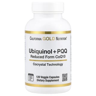 California Gold Nutrition, убихинол в восстановленной форме, с PQQ, 120 растительных капсул