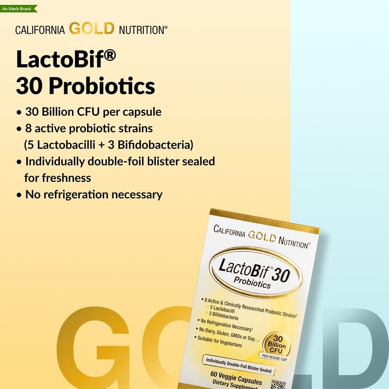 LactoBif®（ラクトビフ）30プロバイオティクス、300億CFU、ベジ