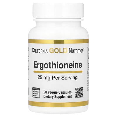 California Gold Nutrition, Ergothioneine, 25 mg, 90 Vegetarian Capsules