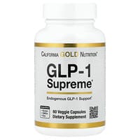 California Gold Nutrition, GLP-1 Supreme™, Suplemento para reforzar la salud metabólica con Akkermansia, berberina, quercetina y curcumina, 60 cápsulas vegetales