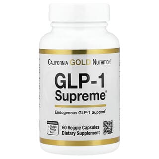 California Gold Nutrition, GLP-1 Supreme™, avec Akkermansia, berbérine, quercétine et curcumine, 60 capsules végétales
