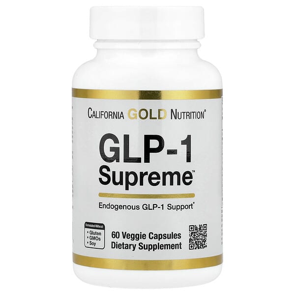 California Gold Nutrition, GLP-1 Supreme™，含阿克曼菌、小檗鹼、五羥黃酮及姜黃素，60 粒素食膠囊