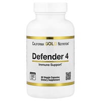 California Gold Nutrition, Defender 4, with Vitamin C, Vitamin D, Zinc & Selenium, 60 Veggie Capsules