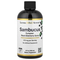 California Gold Nutrition, Sambucus, Jarabe de saúco para adultos, 240 ml (8 oz. líq.)