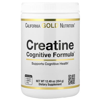 California Gold Nutrition, Creatine Cognitive Formula™, with L-Leucine, Blueberry, Coconut & Grape Extract, 354 g