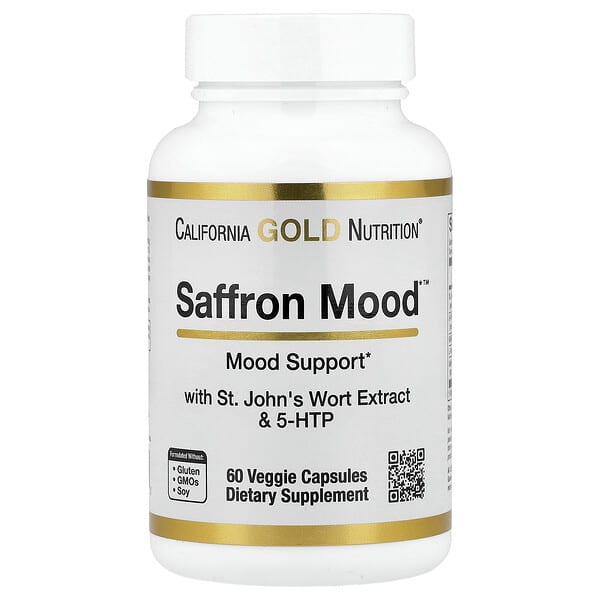California Gold Nutrition, Saffron Mood™, 60 Veggie Capsules — product photo 1