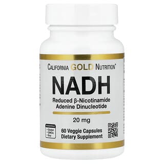 California Gold Nutrition, NADH, 20 mg, 60 Veggie Capsules