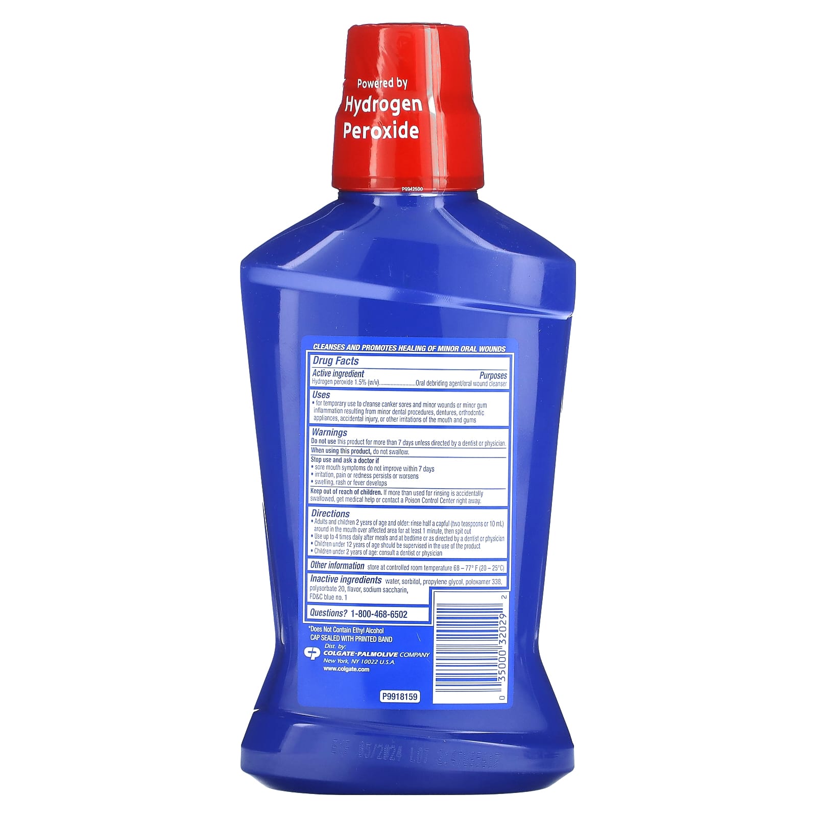 Colgate, Peroxyl, Mouth Sore Rinse, Mild Mint, 16.9 fl oz (500 ml)