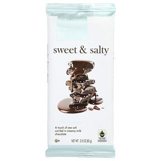 Chuao Chocolatier, Sütlü Çikolata Barı, Tatlı ve Tuzlu, 2,8 oz (80 g)
