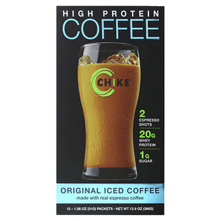 Chike Nutrition, 高蛋白质冰咖啡，原味，12 包，每包 1.08 盎司（31 克）
