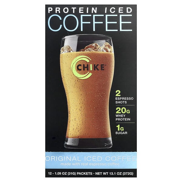 Chike Nutrition, Protein Iced Coffee, Original, 12 Packets, 1.09 oz (31 g) Each — product photo 1