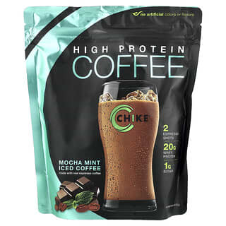 Chike Nutrition, Café glacé riche en protéines, Mocha et menthe, 420 g