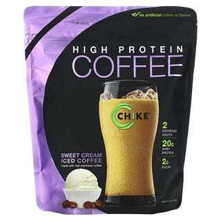 Chike Nutrition, Café glacé riche en protéines, Crème sucrée, 504 g