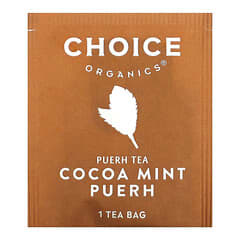 Choice Organic Teas, Puerh Tea, Cacau e Hortelã Puerh, 16 Saquinhos de Chá, 32 g (1,12 oz)