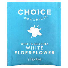 تشويس أورغانيك تيز‏, الشاي الأبيض والأخضر ، زهرة الخمان البيضاء ، 16 كيس شاي ، 0.85 أونصة (24 جم) لكل كيس