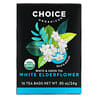 White & Green Tea White Elderflower, 16 Tea Bags, 0.85 oz (24 g) Each