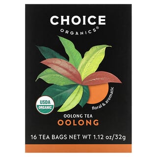 Choice Organic Teas, شاي أولونغ، أولونغ، 16 كيساً من الشاي، 1.12 أونصة (32 جم)
